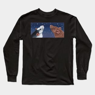 Roan Husky Rat and Silver Fawn Rat Stargazing Long Sleeve T-Shirt